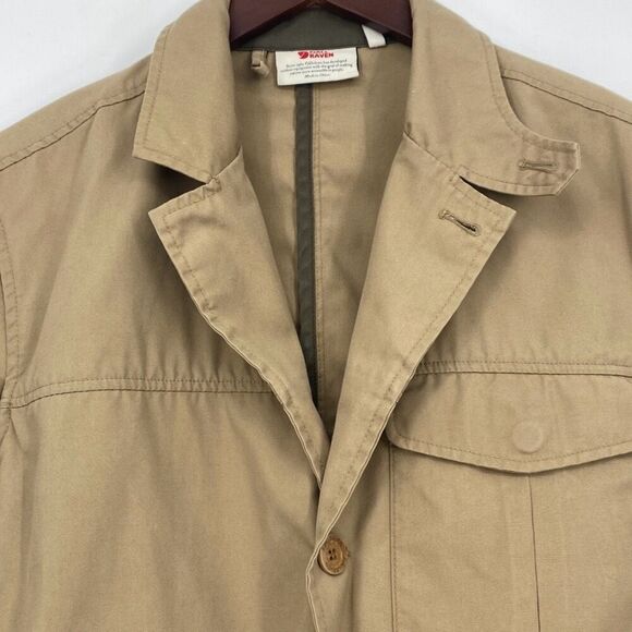 Fjallraven Travel Blazer G-1000 Cotton Utility Field Jacket Pockets  Tan Small - Picture 11 of 16